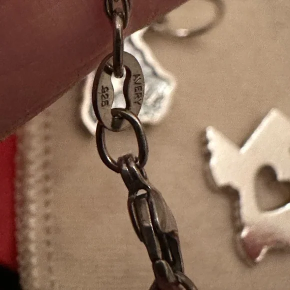 James Avery Texas Charms W/Rope Necklace!! 20” Necklace/Heart Of Texas/Kerrville